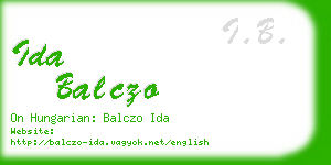 ida balczo business card